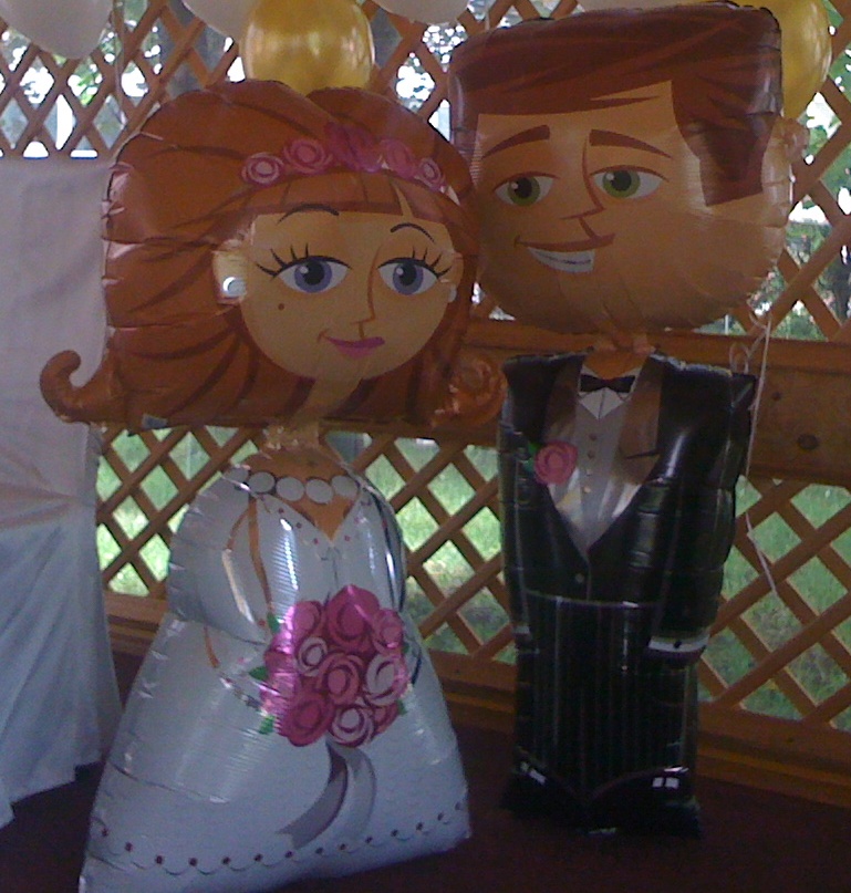 Фольгированные шары с гелием (жених или невеста)